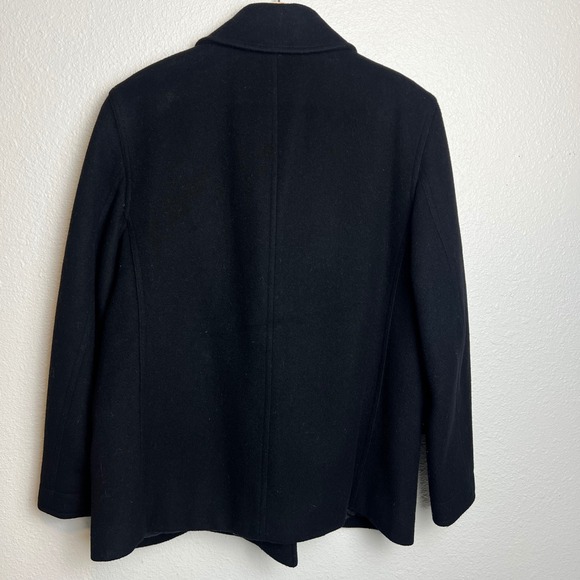 Vintage J.Crew Black Wool Peacoat | 90s Y2K Classic Double Breasted Coat size XS - Picture 5 of 11
